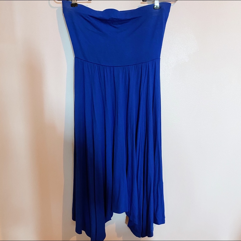 ROYAL BLUE HALTER DRESS